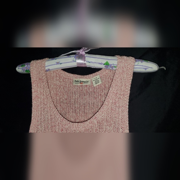 Vintage Polo Jeans Co. by Ralph Lauren cable knit tank, 100% linen, excellent - Picture 2 of 7